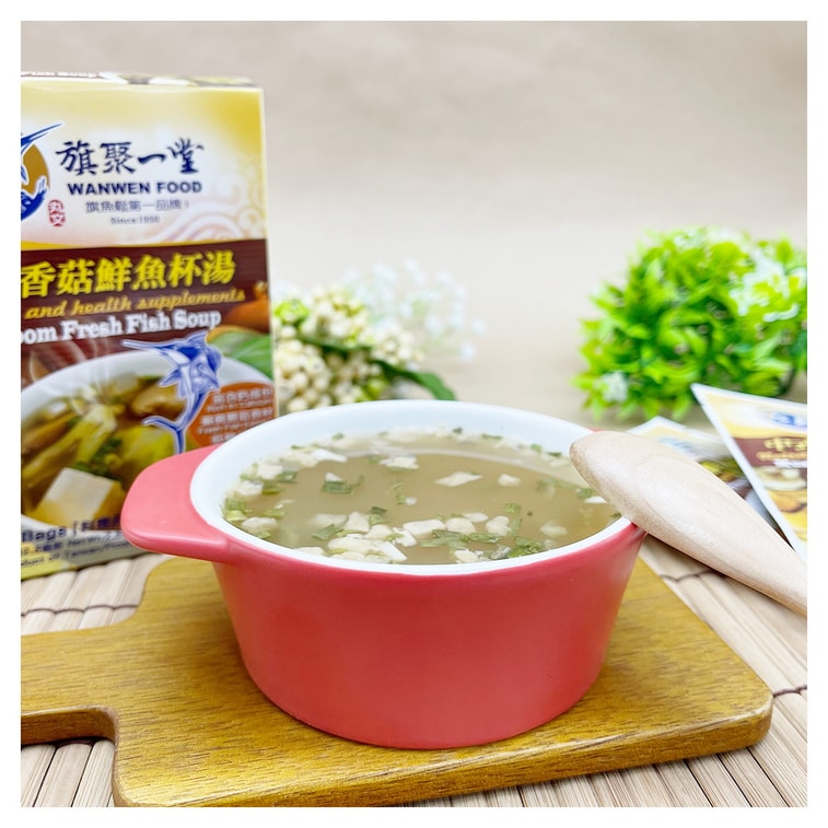 台湾 丸文 [直邮] 旗聚一堂 鲜鱼杯汤 中式香菇 75g 5入(保质期:2026/10/02) 5