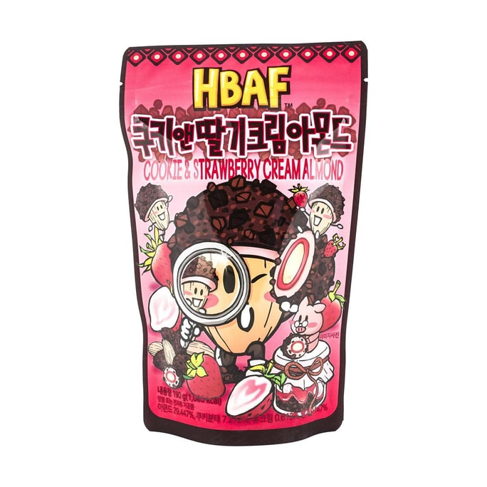 韩国HBAF 杏仁 饼干和草莓奶油口味 190g