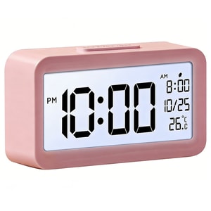 Adorably Pink Wake-up Light Clock - Wakes You Gently, Shows Temp, Snooze Function, Ready to Use 1 piece