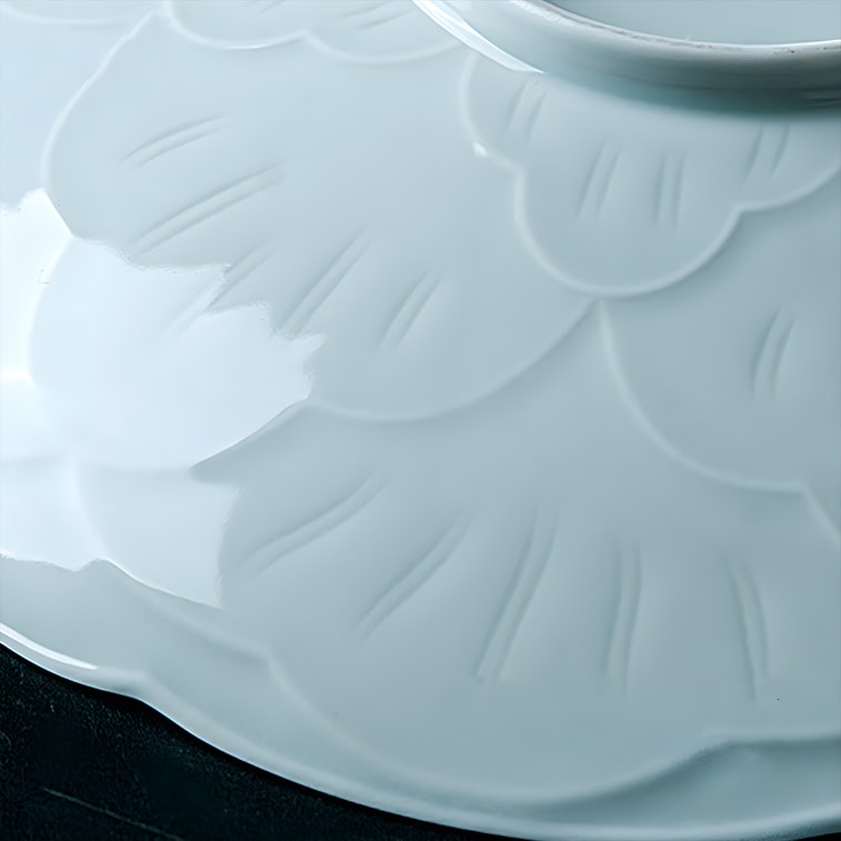 Jingdezhen Ceramic Dinnerware Peonies Bloom Set 4.5" Rice Bowl*4+8"Plate*2+8"Deep Plate*2 7