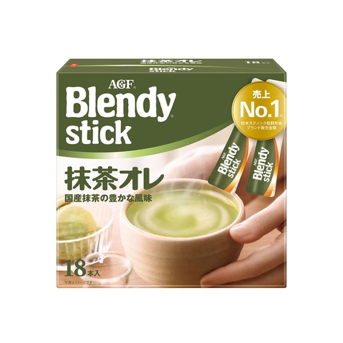Blendy Instant Coffee Sticks Matcha Latte 24 Sticks