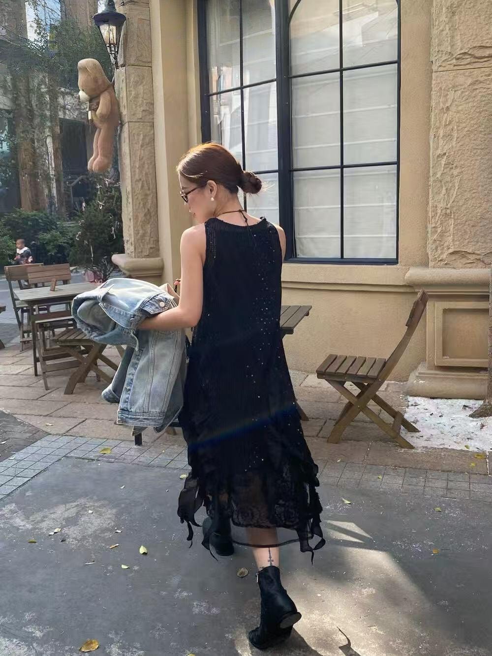 【加拿大直邮】 加拿大 SCENARIO 飘逸连衣裙 两色可选 S-M码 黑色 S