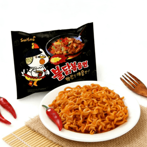 [Korean-Style Classic Sweet and Spicy Chicken Noodles] Popular Instant Ramen for Stirring, Instant Noodles for Dorm Night Snacks, Super Satisfying, 140g*1 Bag