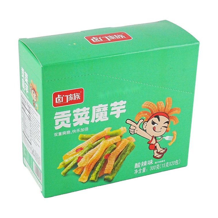 鹵門家族 貢菜蒟蒻 酸辣味15g*20包 一盒裝【雙倍脆爽快樂】【低卡解饞】 8