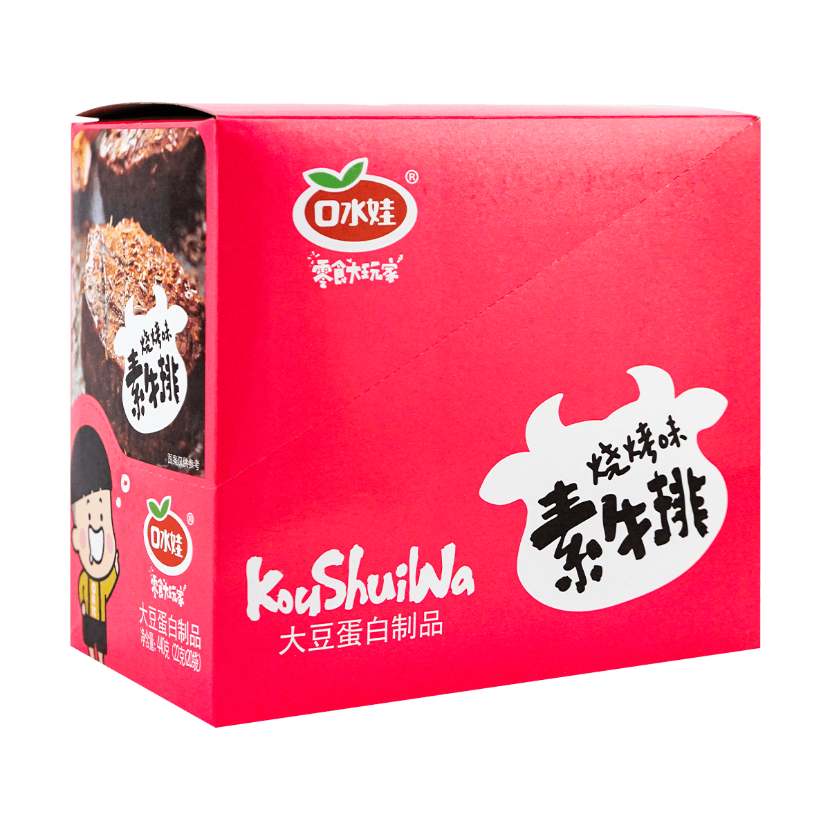 口水娃零食大玩家素牛排烧烤味20袋入440g怎么样
