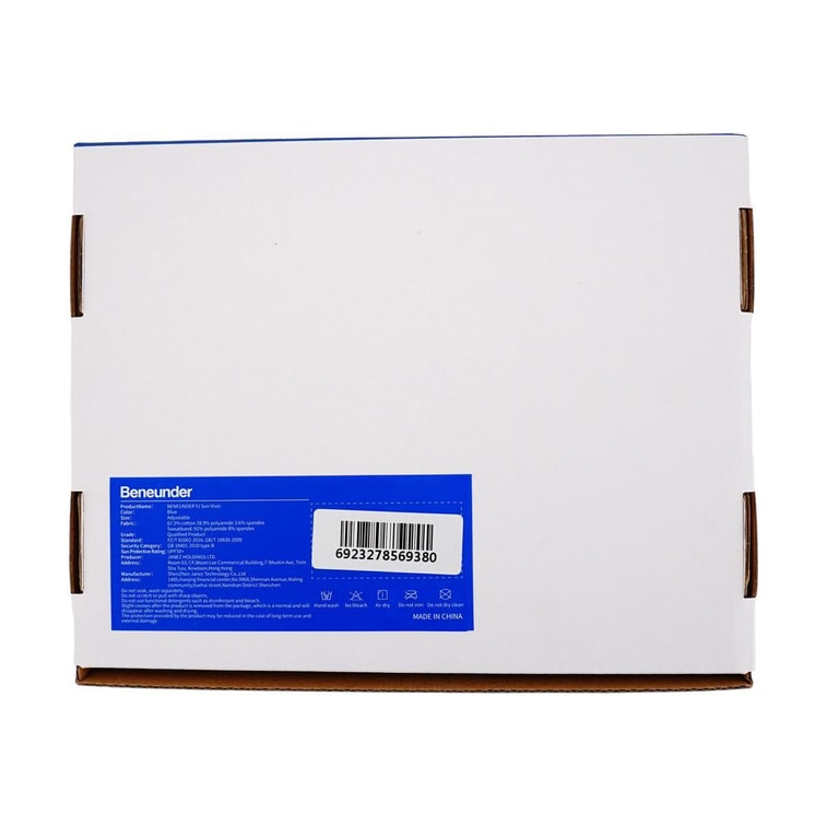 【調節可能なストラップ】つば広ロールアップサンハット サンバイザー ブルー 4