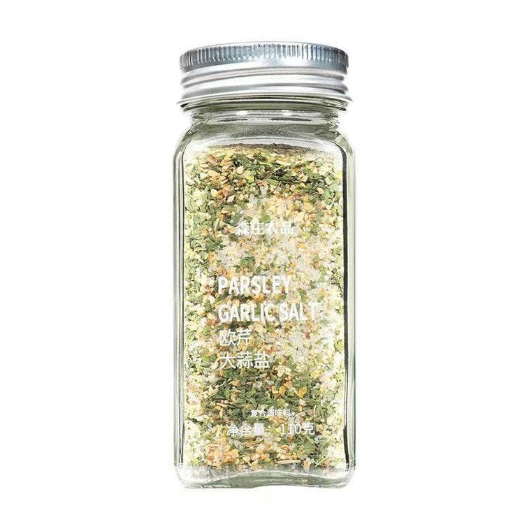 SenZhuang Farm Parsley Garlic Salt Compound Seasoning 0 Fat Home Cooking Parsley Flakes Sea Salt Garlic Powder 110G 6