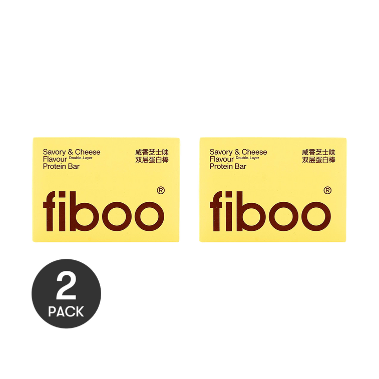 【限时买一赠一】FIBOO 高蛋白双层蛋白棒 饱腹零食 抗饿神器 25g*5根 #咸香芝士味 100kcal/根 *2【2份超值装】 3
