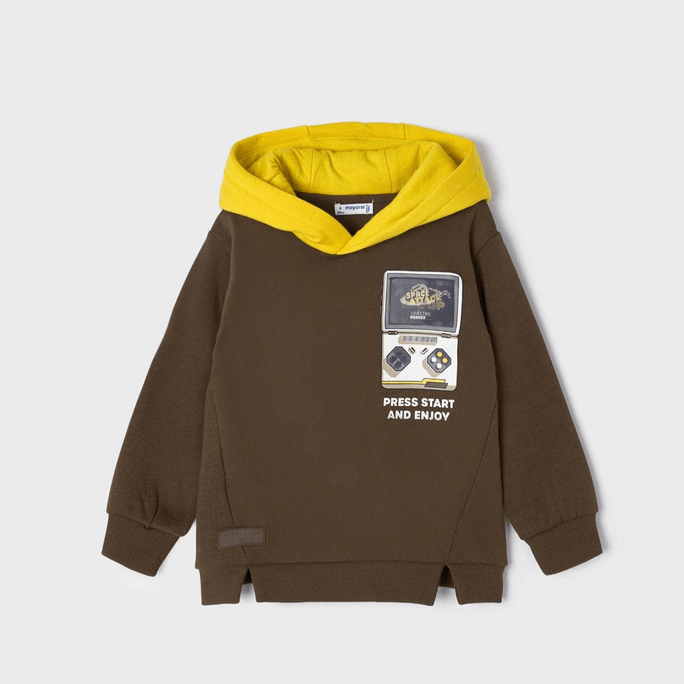 美國 MOM LOVES ME 4455-089 兒童男孩全像圖案衛衣 7歲