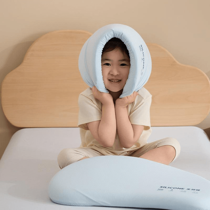 CuddleBloom Pillow-Light Blue