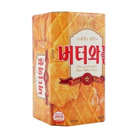 韩国CROWN 黄油华夫饼干 135g【浓香酥脆】