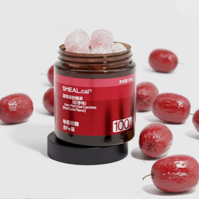 【中国直邮】 Smeal 红枣味软糖 女性、孕妇补充铁 罐装100g【0添加更健康】