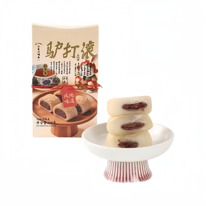 Donkey Roll Red Bean Flavor Bean Paste Roll Glutinous Rice Cake Traditional Snack 200g*1 Box