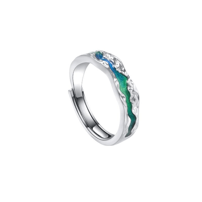 【中国直邮】 范琦 光年系列情侣对戒戒指女光年之境开口戒锡纸款女*1件