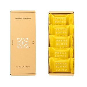 [일본에서 다이렉트 메일] 일본 언론 버터 샌드 인기 기념품 레몬 크림 샌드위치 쿠키 5개입