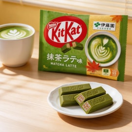 이토엔 킷캣 초콜릿 웨이퍼 바 미니 비스킷, 말차라떼 맛, 9개입, 108g