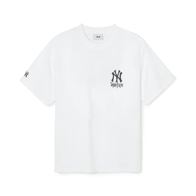 한국 MLB 한국 뉴욕 양키스 흰색 대형 로고 기능성 루즈 S