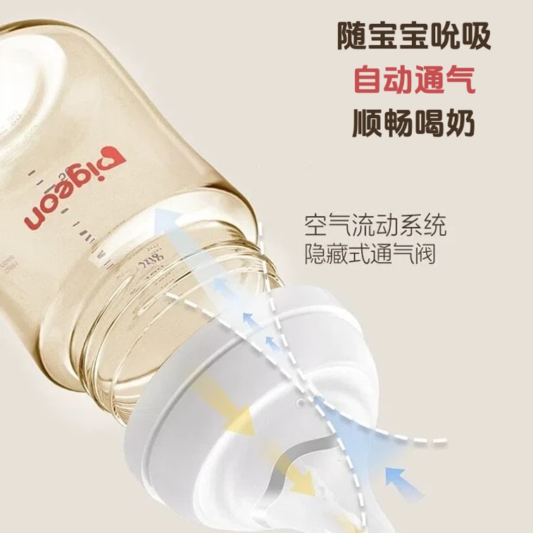 ピジョンPPSU哺乳瓶（160ml/5.4オンス）広口タイプで、自然な母乳のような感触を実現（第3世代）。 4