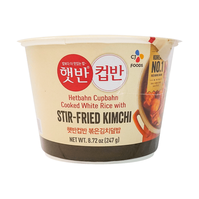 Cooked White Rice with Stir-Fried Kimchi - Instant Rice , 8.72 oz 9