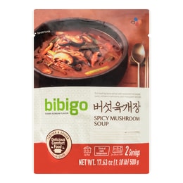 韓國CJ希傑 BIBIGO必品閣 韓式辣菌菇湯 500g
