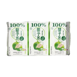 100% 코코넛 워터, 250ml (8.82oz) [첨가물 없음, 전해질 풍부]
