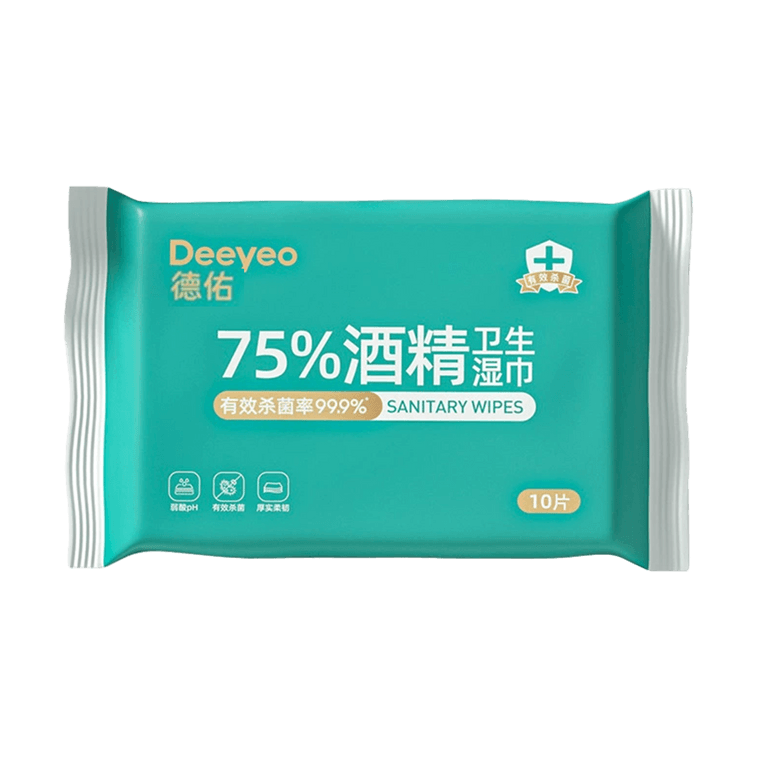 德佑 75%酒精濕紙巾 便攜小包裝 10抽 3