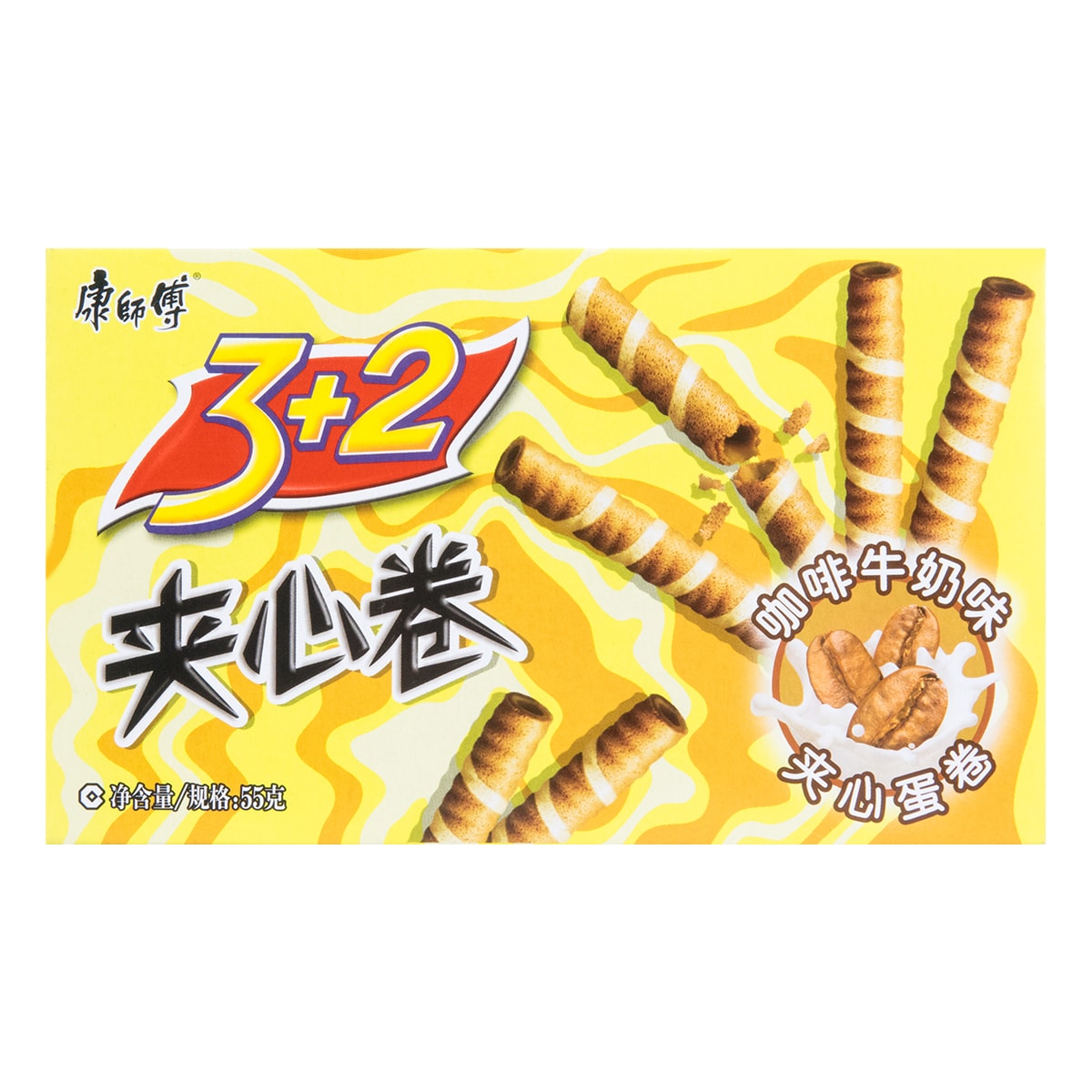 康师傅32夹心卷牛奶咖啡味55g怎么样