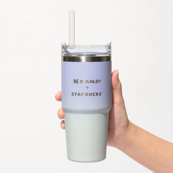 日本STARBUCKS星巴克 3WAY不锈钢渐变随行杯子 STANLEY合作款 蓝色 414ml