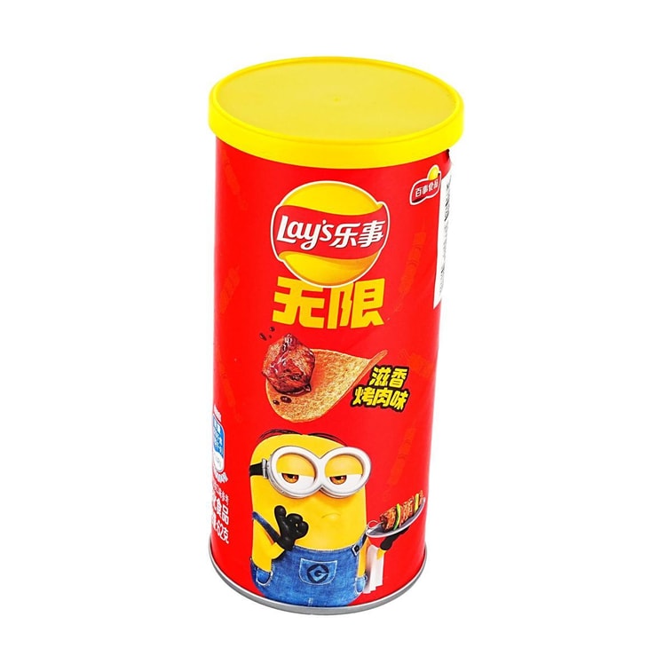 大陆版LAY'S乐事 无限系列x小黄人限定联名 薯片 滋香烤肉味 62g 3
