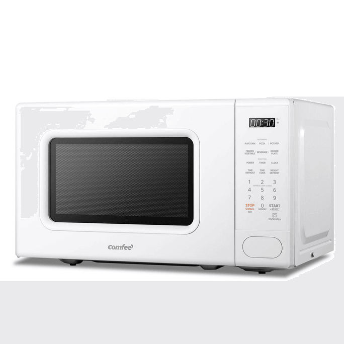 700W Retro Microwave with 11 power levels Fast Multi-stage Cooking Turntable