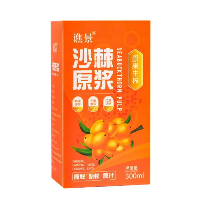 Freshly squeezed sea buckthorn juice, sea buckthorn juice in individual bags, sea buckthorn puree 300ml