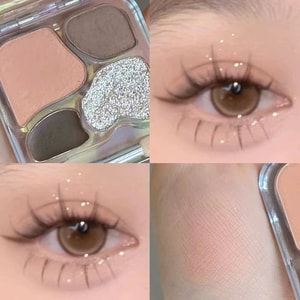 小奥汀 爱豆四色卧蚕粉盘 01慵懒奶杏 【打造松弛感妆容】