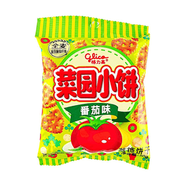 格力高 菜园小饼干 番茄味 50g 【经典咸香酥脆小饼干】