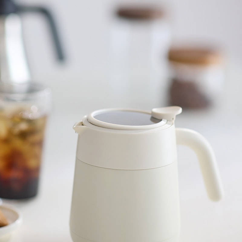 【中国直邮】 OLAYKS 保温壶家用暖水壶茶水分离焖茶壶泡茶壶316不锈钢800ml 黑灰色 一个装