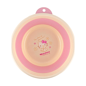 【中国直邮】 朗溪 三丽鸥联名 意趣折叠盆 中号 粉色 Sanrio 便携可折叠脸盆 1个