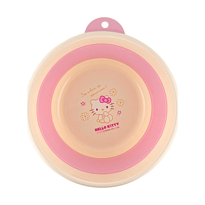 【中国直邮】 朗溪 三丽鸥联名 意趣折叠盆 中号 粉色 Sanrio 便携可折叠脸盆 1个