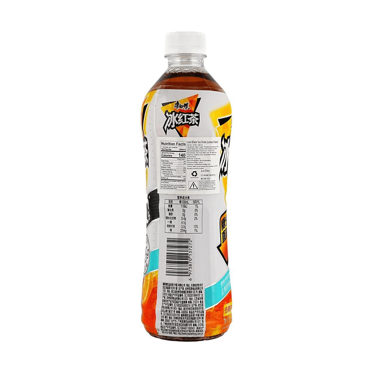 康师傅 冰红茶 减糖50% 柠檬茶 500ml【低糖高纤】 4