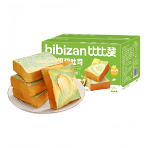 [중국 직배송] 비비잔 아보카도맛 버터 두툼한 토스트, 손으로 뜯은 빵, 아침 식사, 식사 대용, 간식, 간편식, 250g