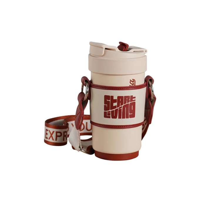 Thermal Mug Coffee Mug Portable Walking Mug Ceramic Laminating Inner Liner Parchment 450mL+Cup Sleeve
