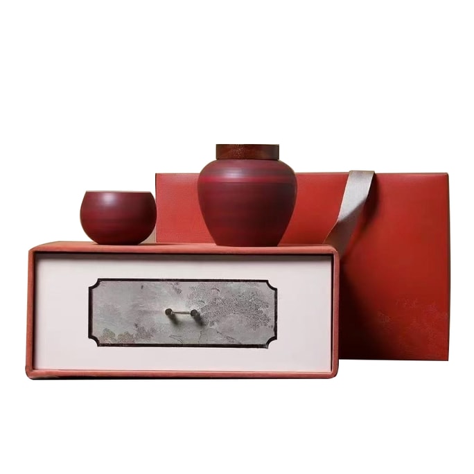 Chinese-style Tea Gift Set · Secluded by the Spring: 1 Tea Cup & 1 Tea Canister Aromatic White Peony 30g