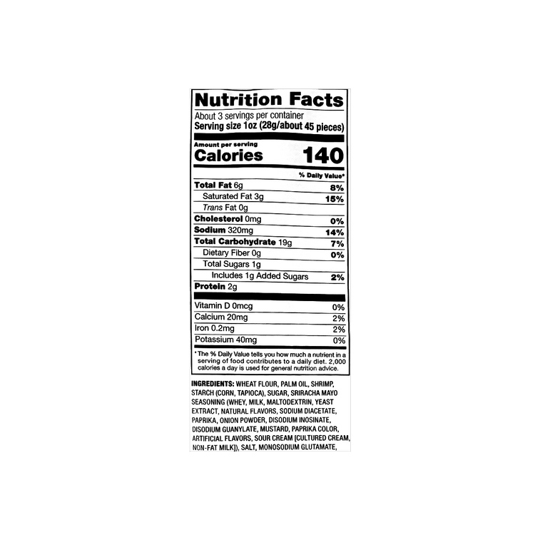 Baked Shrimp Chips,Cracker Snack,Sriracha Mayo Flavor, 3.3 oz 13