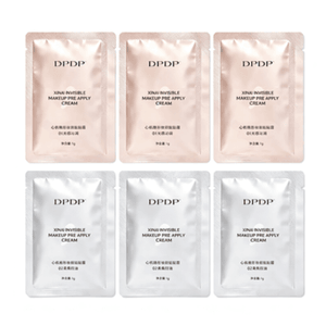 Xinji Invisible Makeup Pre Apply Cream Sample Pack 6 Bags【01 Luminous Hydration + 02 Soft Focus Oil Control 3 Each】Trial For Dry & Oily Skin 12H Hold Grips Skin Locks Base Enhances Adhesion Blurs Pore