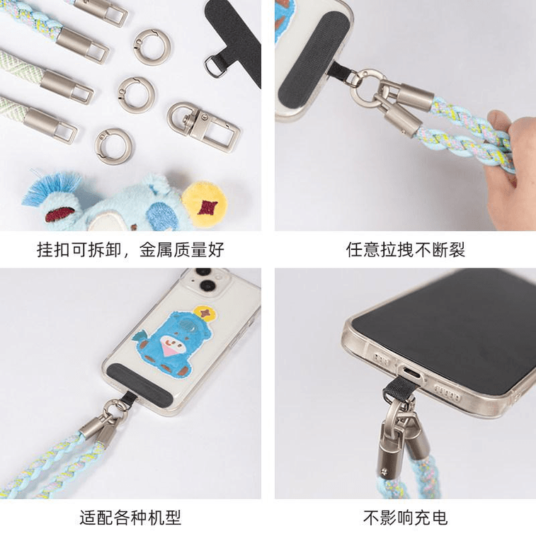 【中国からの直送】中国美術学院製、ポニーデザインが施されたカラフルな編み込みロープのクロスボディバッグ（幸運を象徴）（24×44×10cm） 3