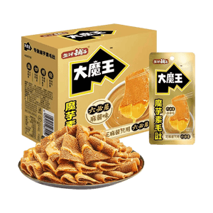 Yanjin Shop Great Demon King Konjac Faux Beef Tripe Six Must-Go Sesame Sauce Flavor 18g*18 packs 324g Rich in dietary fiber, satisfying and curbing cravings