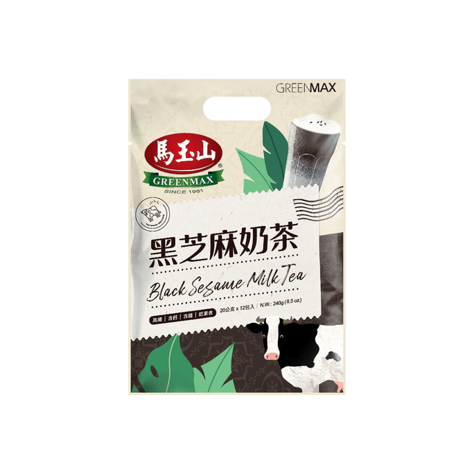 【奶茶也要养生】台湾马玉山 黑芝麻奶茶 冲调饮料 20g*12包