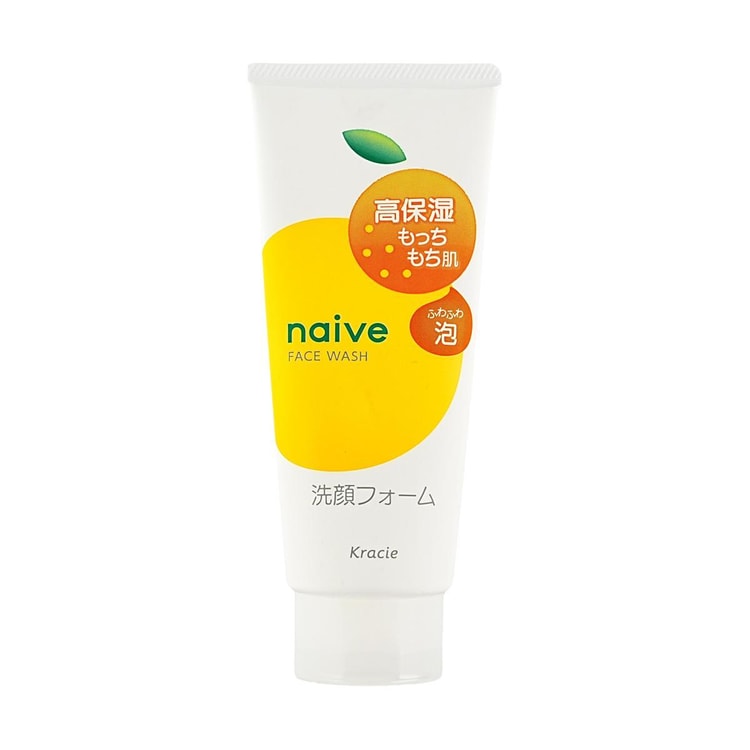 KRACIE Naive Facial Cleansing Foam, 4.6 oz.Yuzu Scent - For Dry