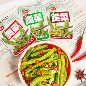 口水娃 三口味贡菜 酸辣味 香菜味 香辣味  香辣爽滑一口清脆 125g 实惠12袋分装 下饭响菜零食