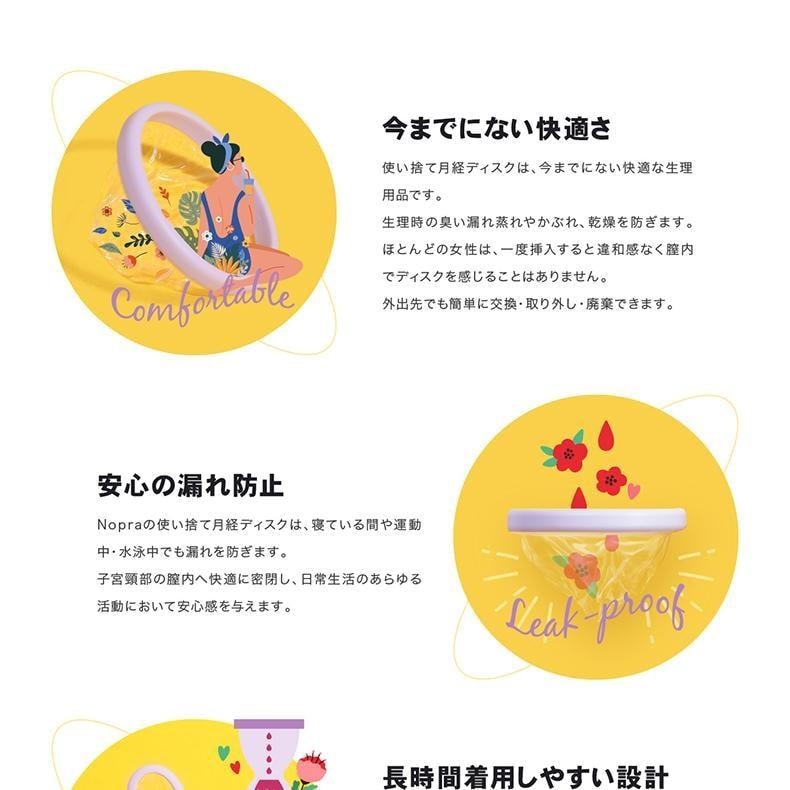 日本直效郵件 Nopra 一次性月亮杯/月經盤 日本藥監局認證 衛生棉棉條替換 8個裝