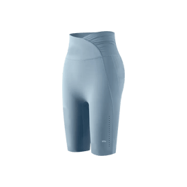 Women High Waist Workout Gym Leggings Bike Shorts Blue 165/95 L