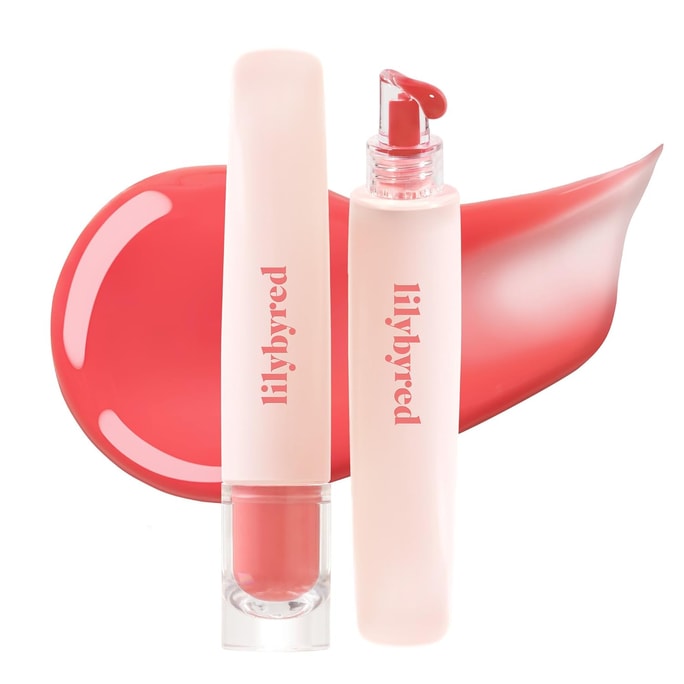 韩国 Lilybyred Tangle Jelly Balm 水光唇釉唇蜜高清光泽・丰盈嘟唇・果冻质地・9ml 02.蜜桃果冻色